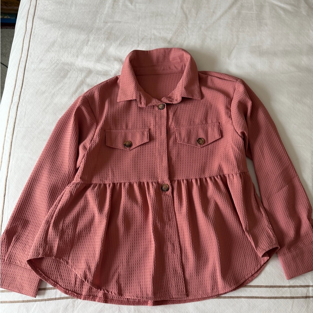 Women’s Pink Button-Up Shirt